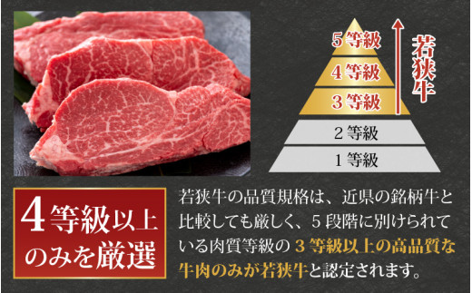 【福井のブランド牛肉】若狭牛 ヒレ肉 ステーキ用 150g×3枚 計450g [C-058001]