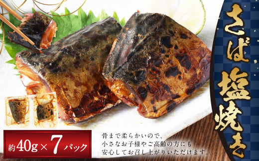 さば 塩焼き 約40g × 7パック （ 14食 ） 計280g 