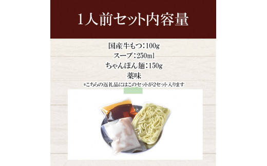 鶏家 もつ鍋 しょうゆ味 1人前×2 [a9365] 株式会社LARKS ※配送不可：離島【返礼品】添田町 ふるさと納税