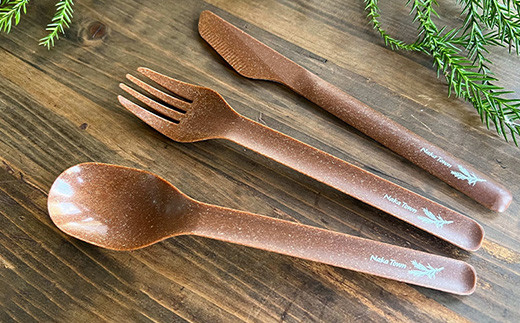 ボタニカルカトラリーセット【那賀町・杉】 -BOTANICAL Cutlery-　NW-5