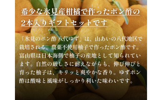 氷見のポン酢２本入りギフトセット 富山県 氷見市 ポン酢 ギフト プレゼント 柑橘 セット