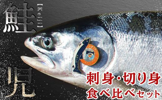 北海道知床羅臼(らうす)産 幻の鮭児　究極の食べ比べ（切身1切真空パック×（4～5）パック・刺身1ブロック真空×（2～3）パック） 生産者 支援 応援