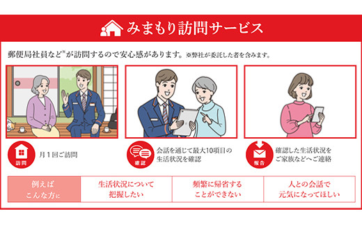 【3ヶ月・年3回】みまもり訪問 サービス 日本郵あ便株式会社 水俣市