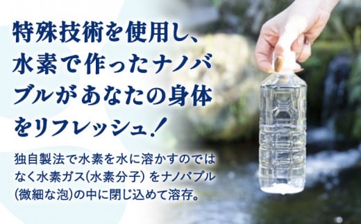 ナノバブル水素水 ペットボトル 約500ml 24本 株式会社ヒロシバ《30日以内に出荷予定(土日祝除く)》大阪府 羽曳野市 送料無料 水素水 肌 美容 健康 水