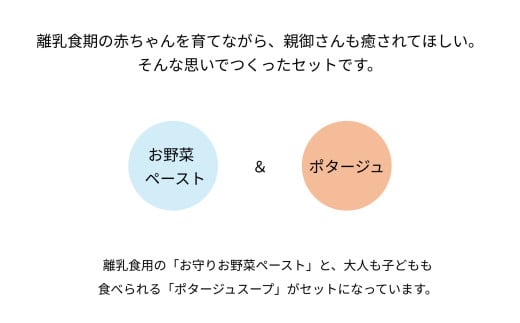 離乳食にもおすすめ　朝のひとくちめ 親子でたのしむセット（お野菜ペースト5袋&ポタージュ6袋）