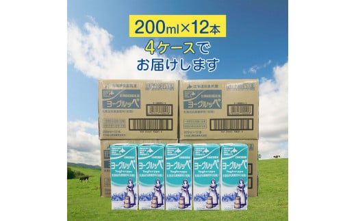 北海道日高乳業【ヨーグルッペ】200ml×48本