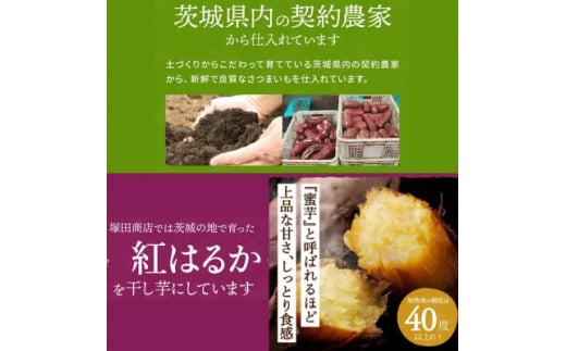 茨城県産 紅はるか 干し芋(平干し) 180g×10袋【1420466】