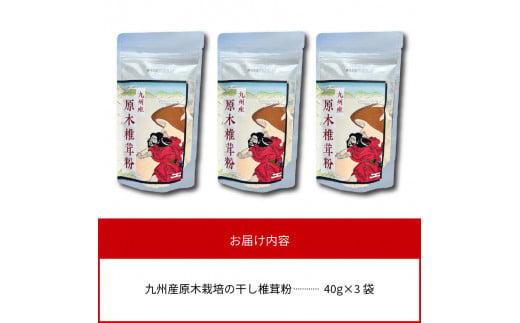 天然のうま味調味料「九州産原木椎茸粉」40g×3袋 N0155-YZA0189