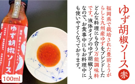 ＜いちご美人＞ 飲む酢 & ゆず胡椒 ソース / もろみ セット 《豊前市》【株式会社ワカヤマ】地産 福岡 万能 調味料 酢 [VBW006]