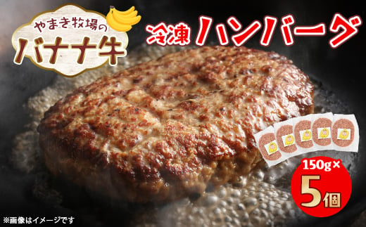 冷凍ハンバーグ150g×5個 交雑牛〈北海道大樹町やまき牧場のバナナ牛〉【1507255】