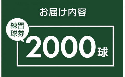 鐘山ゴルフセンター練習球券（2000球券）