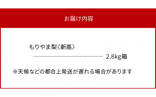 びわこもりやまフルーツランド　もりやま梨　新高詰め合わせ 【2025年9月下旬お届け】完熟採り 生産農家直送