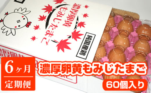 濃厚卵黄もみじたまご【60個入り】【6ヶ月連続】定期便 [No.937] ／ タマゴ 純国産 新鮮 採れたて 岐阜県 特産