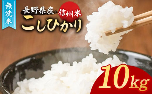 信州米 こしひかり ( 無洗米 ) 10kg 長野県産 | 米 コシヒカリ 無洗米 精米 お米 信州米  5kg × 2袋 × 1回 合計 10kg 特産品 千曲市 長野県 信州