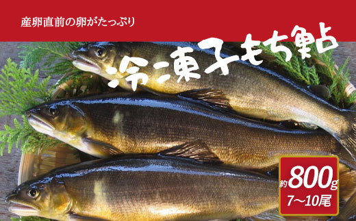 産卵直前の卵たっぷりの冷凍子持鮎  約800g （7～10尾）