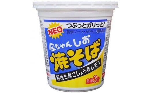 金ちゃんヌードル1箱（12個）＋金ちゃんNEOしお焼きそば1箱（12個）