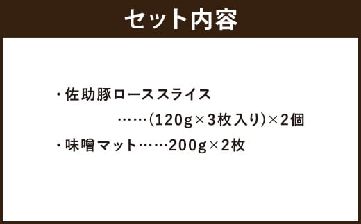 【佐助豚】ロース味噌漬け