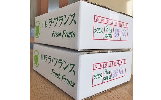 西洋梨（ラ・フランス）６ｋｇ（３ｋｇ×２箱）　ご家庭用　0047-2413