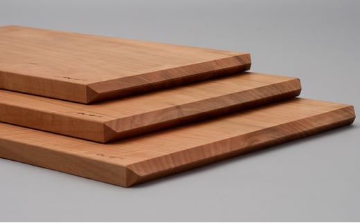 カッティングボード S・M・L 3枚セット Cutting Board type A セット キッチン用品 日用品 まな板 サービングボード 国産 無垢材 クルミオイル 広葉樹 一枚板 安心 安全 木製品 [№5675-1213]