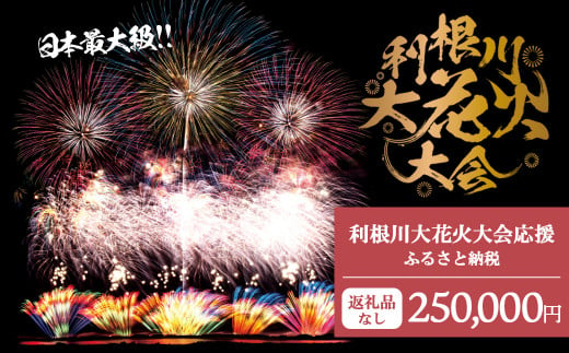 K2282 【返礼品なし】利根川大花火大会応援ふるさと納税  (250000円分)  【茨城県境町】