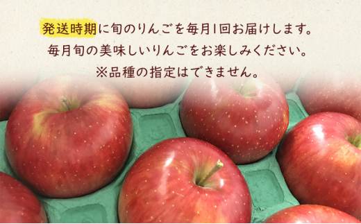 【10月11月12月発送】盛岡市産 田村ふぁーむ 家庭用りんご3kg 定期便3回発送コース