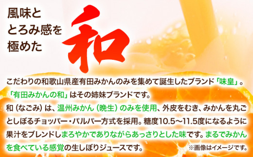 有田みかんの和 なごみ 180ml×12本入 果樹園紀の国株式会社《90日以内に出荷予定(土日祝除く)》 和歌山県 日高町 オレンジジュース みかんジュース 有田みかん100%使用 柑橘【配送不可地域あり】