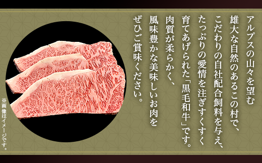 国産信州和牛ロース ステーキ用600ｇ（1枚200g×3枚入り）