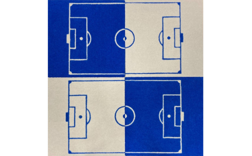 ＜COCAPE＞　サッカーグラウンドマット　タイルカーペット　500ミリ×500ミリ　2枚【1387140】