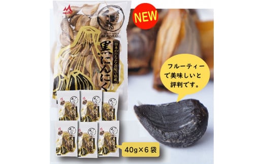 純国産 『熟成黒にんにくセット（40g×6袋）』 特殊製法 フルーティーで美味しい 臭みなし 宮崎県 黒にんにく くろまる 黒大蒜 黒葫 甘さが決めて! TF0617-P00054