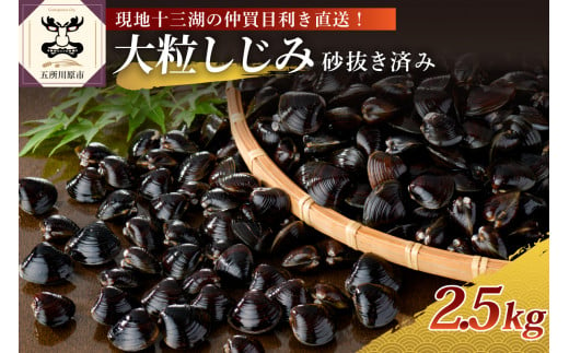 津軽十三湖産 大粒しじみ冷凍2.5kg（冷凍・砂抜き済）