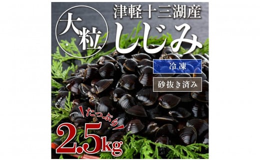 津軽十三湖産 大粒しじみ冷凍2.5kg（冷凍・砂抜き済）