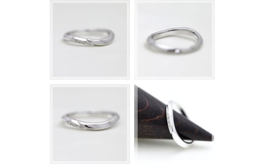 結婚指輪 PT100 (プラチナ10％) レディース リング ダイヤ 0.03ct マリッジリング S字ライン 【248-pt100】 指輪 ジュエリー アクセ アクセサリー [オーダーメイドジュエリーメイ 山梨県 韮崎市 20745201] 20745201-h]