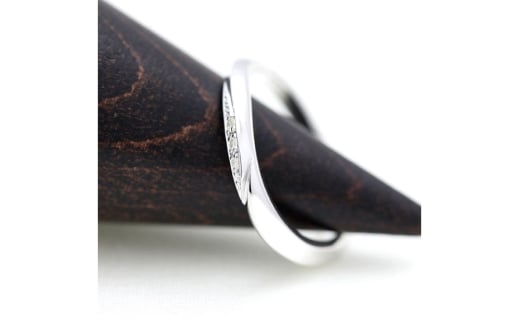 結婚指輪 PT100 (プラチナ10％) レディース リング ダイヤ 0.03ct マリッジリング S字ライン 【248-pt100】 指輪 ジュエリー アクセ アクセサリー [オーダーメイドジュエリーメイ 山梨県 韮崎市 20745201] 20745201-h]