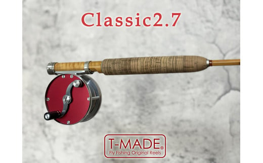 【レッド】T-MADE　Classic2.7リール　釣り リール フィッシング 渓流釣り  | 埼玉県 草加市 釣り 釣り道具 釣り用品 魚 リール 手作り 職人 工芸品 フライフィッシング 魚釣り 趣味 海 便利 オリジナル デザイン シンプル 使いやすい 人気