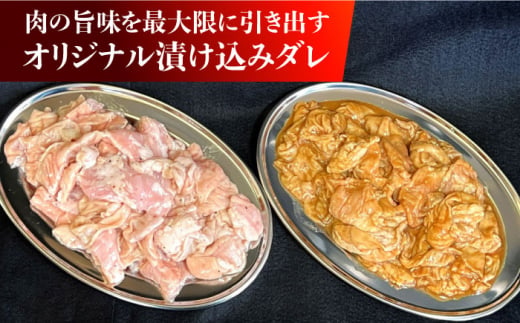 超希少部位！豚てっぽう塩&ニンニク味噌ホルモン焼き食べ比べセット計600g（300g×2種×各1パック） 長崎県/ダイニング味遊 [42ACAG092]