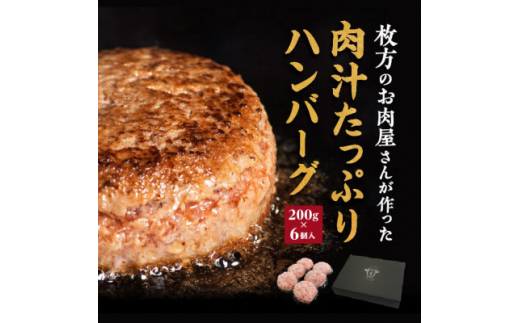 肉汁たっぷりカワトミハンバーグ200g×6個　化粧箱入り 贈り物にもおすすめです【1355745】