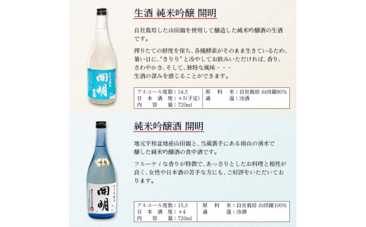 開明　吟醸・生酒　飲み比べセット（720ml×2本）