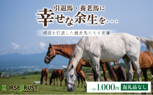 【引退競走馬 余生支援】北海道 岩内町 ホーストラスト北海道支援 1000円コース 引退馬 F21H-569