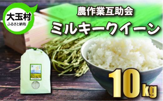 米 10kg 令和6年産 ミルキークイーン 農作業互助会  新米  《 先行予約 》※9月下旬より順次発送 ｜ 福島県 大玉村 米作り 精米 安達太良山 ｜ gj-mq10-R6