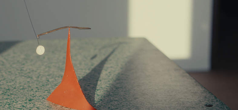 夕日の影の画像