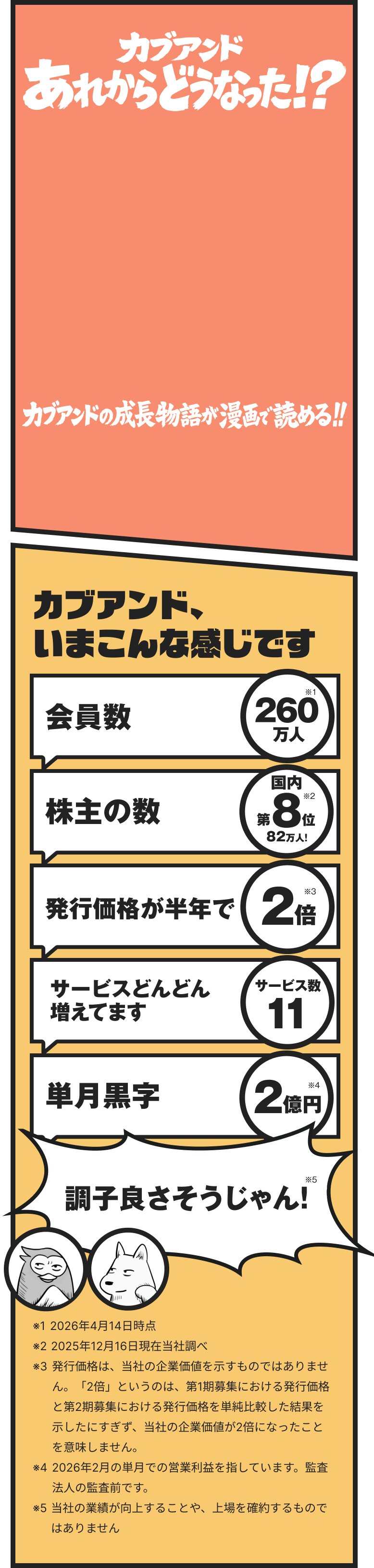 カブアンドあれからどうなった